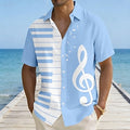Men's Piano Musical Notes Shirt